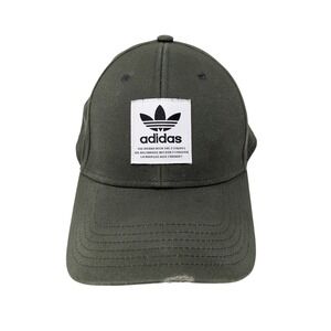 Adidas Baseball Cap Dad Hat Olive Green Cotton Adjustable Snapback Running Gym